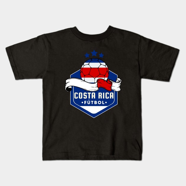 Costa Rica Futbol Kids T-Shirt by footballomatic